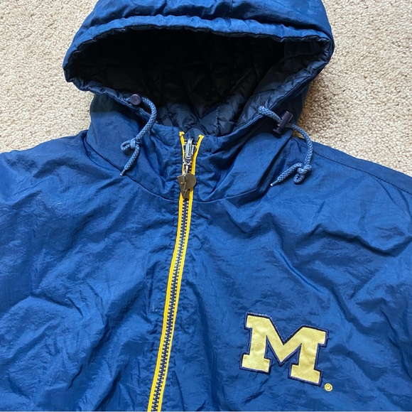 Vintage University Michigan Wolverines REVERSIBLE Full Zip Jacket - Picture 3 of 16